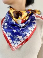 American Flag Sunflower Print Scarves