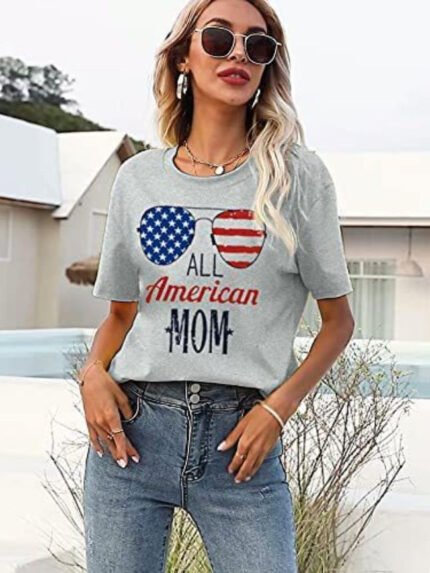 American flag element print short-sleeved T-shirt
