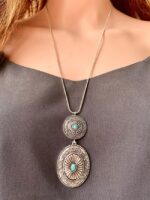 Boho Ethnic Pumpkin Blossom Necklace