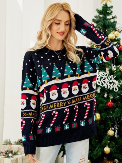 Christmas pattern knitted sweater
