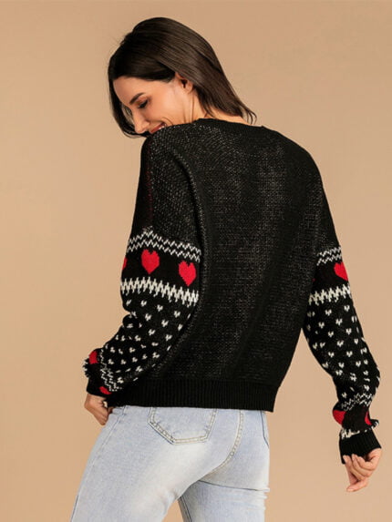 Christmas print knitted sweater