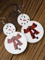 Christmas snowman cute earrings