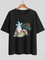 Wholesale Easter Dwarfs Print Short Sleeve T-Shirt