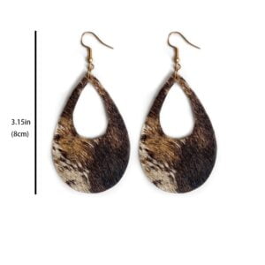 Fashion Leopard Print Cutout Drop Earrings