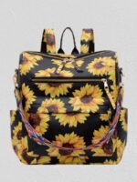 Fashion Print Zip Backpack
