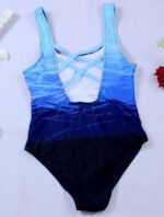 Wholesale Gradient halter one-piece swimsuit
