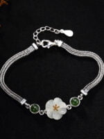Imitation Hetian Jade Plum Bracelet