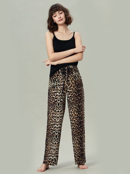 Wholesale Leopard Print Sling Loungewear Set