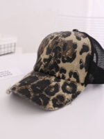 Wholesale Leopard-print mesh baseball cap