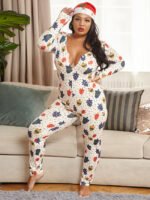 Plus-Christmas-sexy-print-tight-Jumpsuits