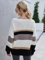 Pullover Stitching V-neck Sweater