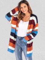 Rainbow Striped Knitted Sweater