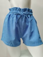 Wholesale Ruffled high-waisted lace-up shorts