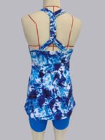 Wholesale Tie-dye print open-back swimsuit set