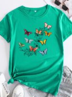 Wholesale Butterfly Floral T-shirt
