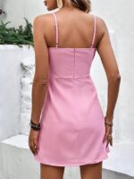 Wholesale Pink Bow Slip Mini Dress