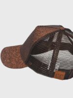 Wholesale Solid Sequined Mesh Panel Hat