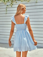 Wholesale Striped Ruffle Slip Mini Dress