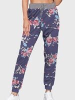 Wholesale Floral Elastic Waist Lounge Pants