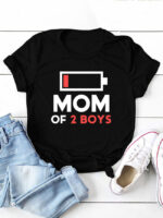 Wholesale MOM OF 2 BOYS Letter Casual Graphic T-Shirt