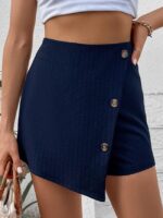 Wholesale Irregular Button Elegant Shorts