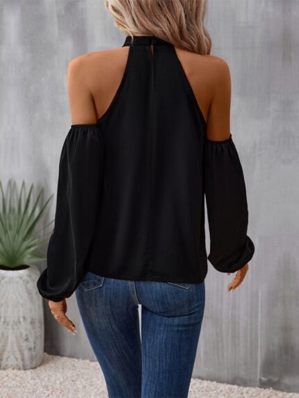 Wholesale Fashion Off Shoulder Long Sleeve Shirt