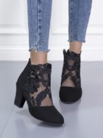 Wholesale Lace mesh high heel sandals