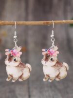 Wholesale Easter cute flower and bunny acrylic earrings