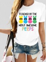Wholesale easter most awesome Print Short Sleeve T-Shirt